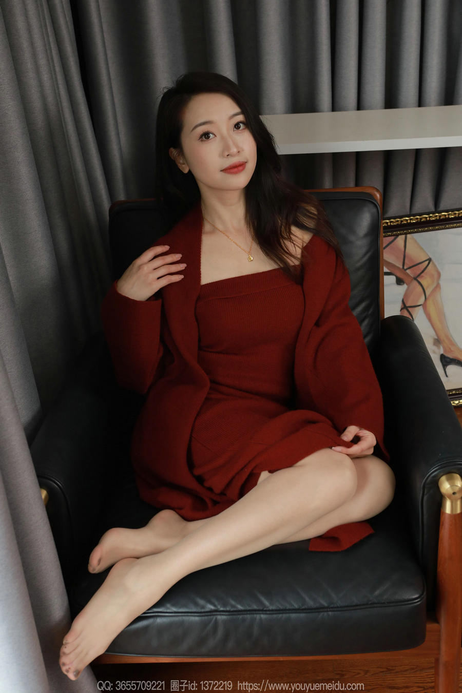 IESS异思趣向 - 模特：小婕《红色针织裙（上）》/ 88P-77MB / 机构-艺库