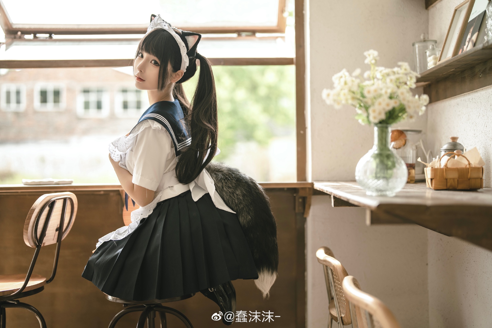蠢沫沫化身猫猫女仆，陪伴主人啦~-艺库