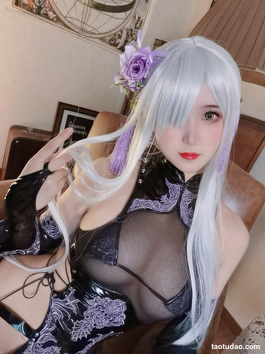 三度_69 – NO.79 紫色旗袍 [37P+3V-519MB]-绅士图