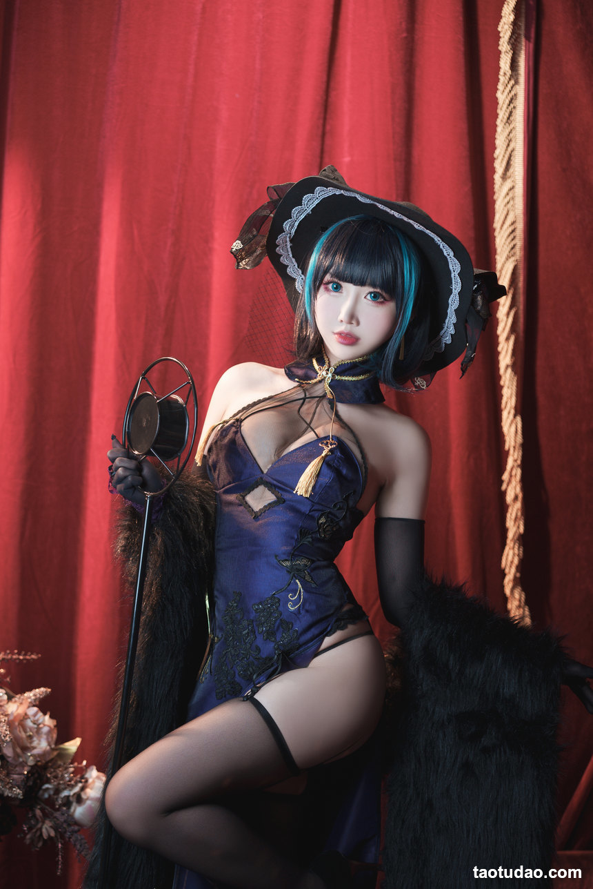 图片[2]-面饼仙儿 柴郡旗袍 [21P+1V-790MB]-绅士图