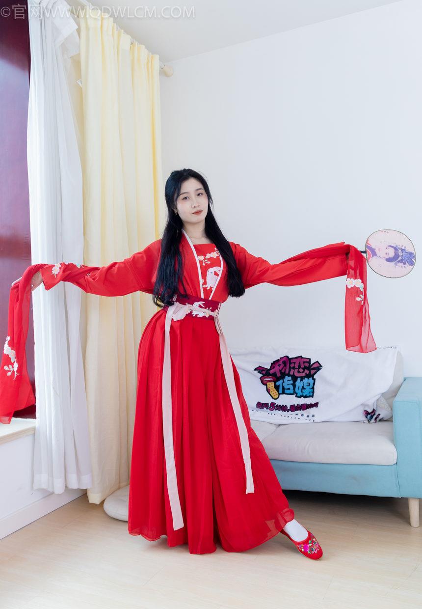 图片[2]-物恋传媒 NO.2328 绒绒-汉服、布鞋、白棉袜（打底）红色船袜（叠穿）[174P-1V-5.43G]-艺库