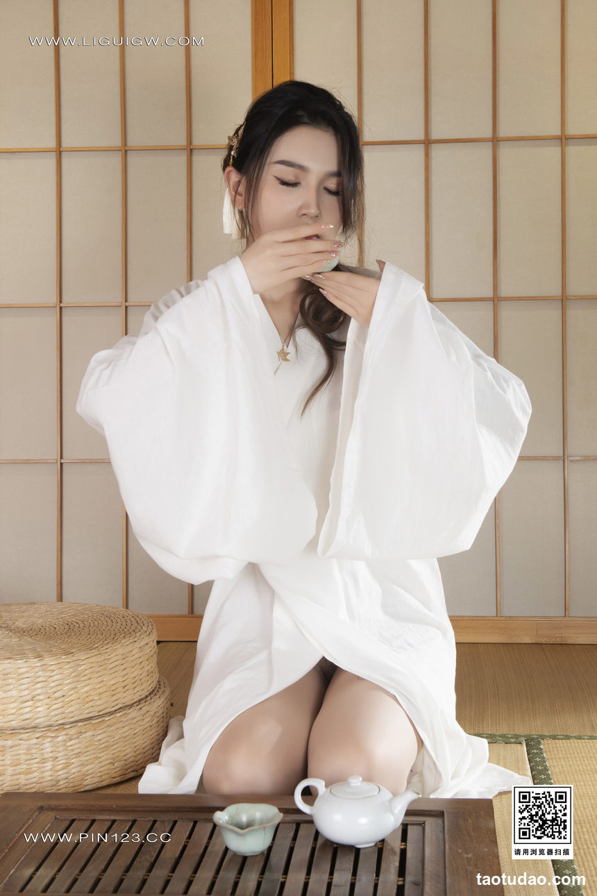 图片[2]-[Ligui丽柜] 2024.05.27 《古韵茶香》甜甜 [76+1P-74M]-绅士图