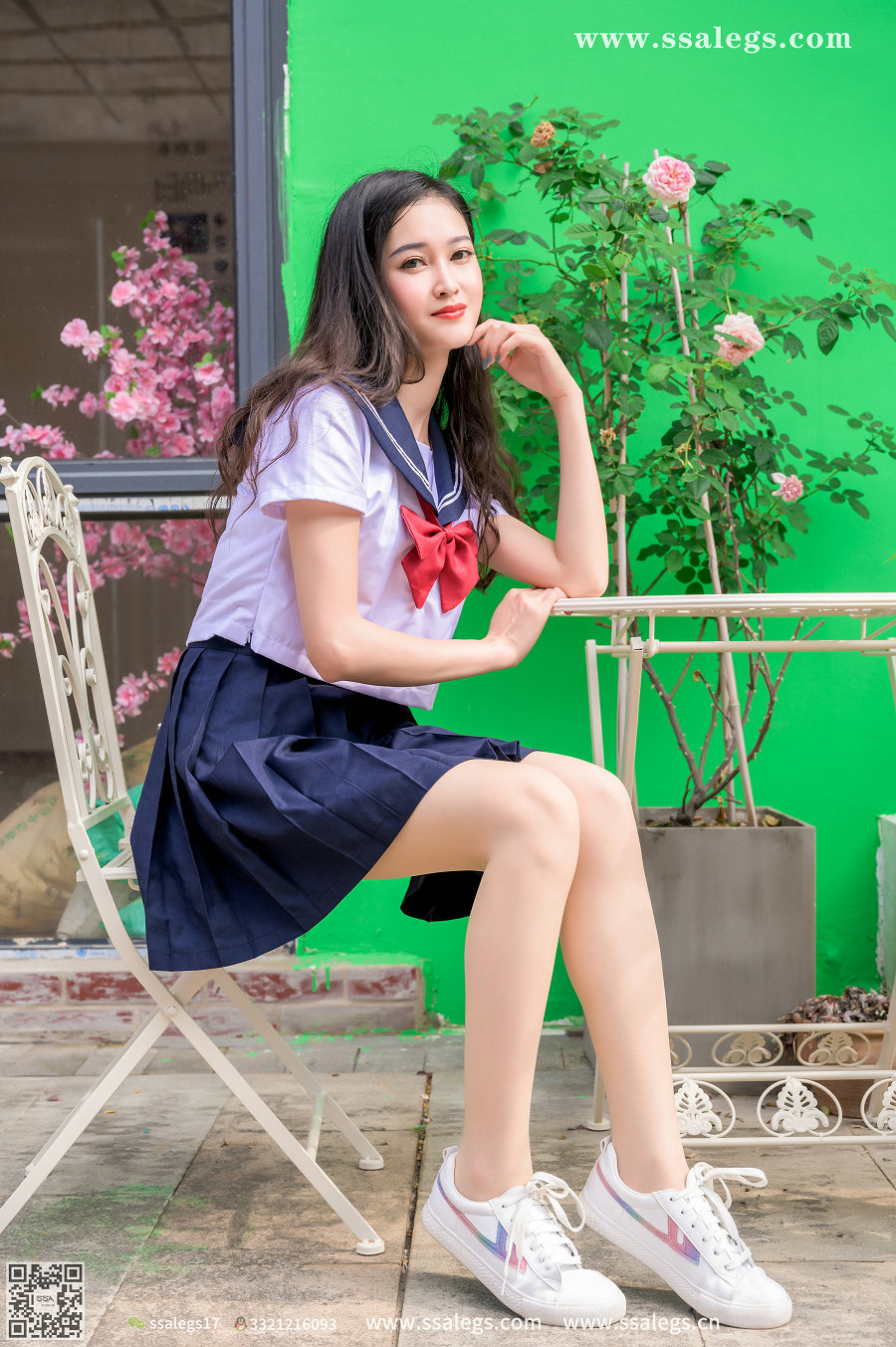 / SSA丝社 /超清写真 No.422 漫漫白色jk制服肉丝写真(下) / 134P-1.86GB / 丝袜丝足-绅士图