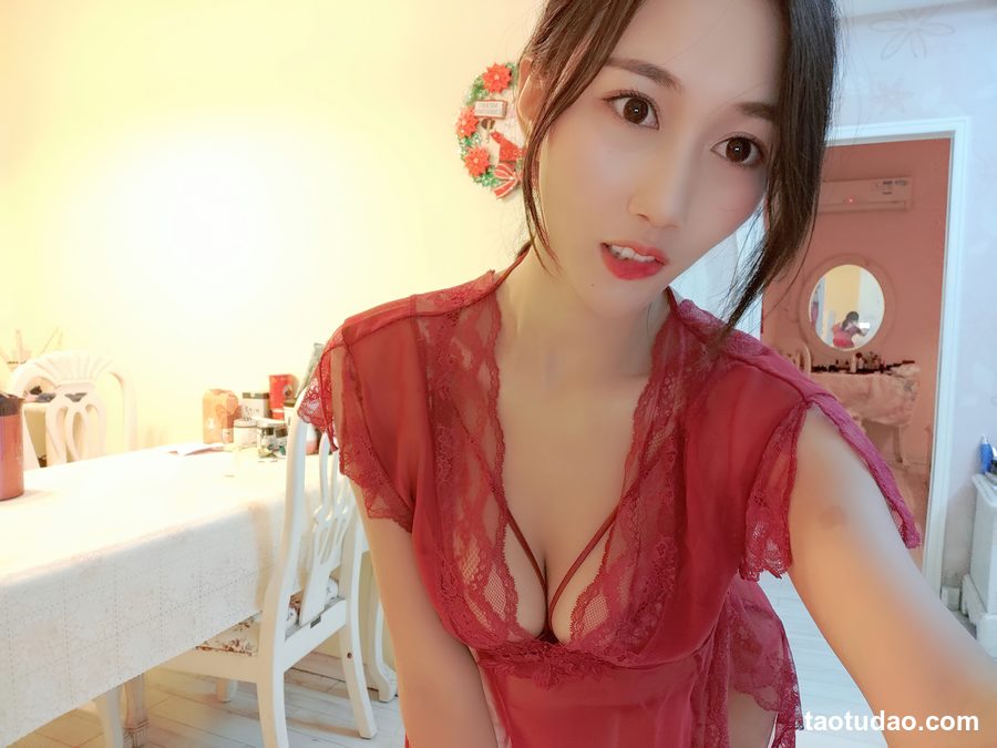 图片[3]-小玉吃果冻 – 红色睡衣 [9P-35MB]-绅士图