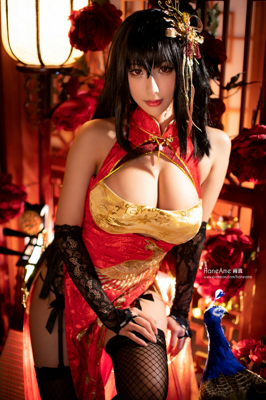 Hane Ame 雨波写真 - 大凤旗袍 / 11P-43MB / cos萌妹-绅士图