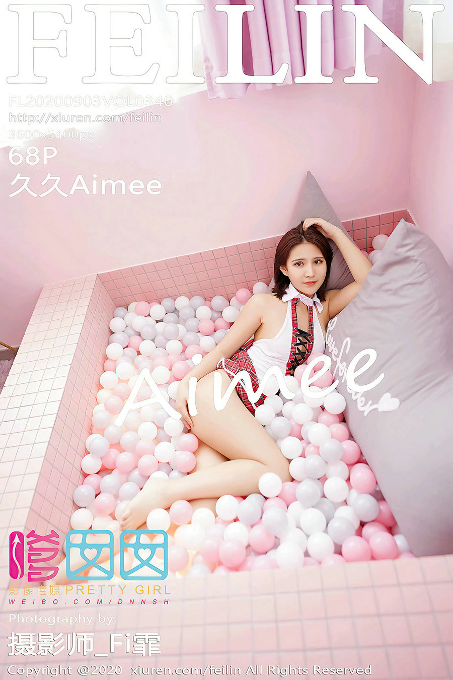 / FEILIN /嗲囡囡 2020.09.03 VOL.340 久久Aimee / 68P1.13GB / 秀人旗下-绅士图