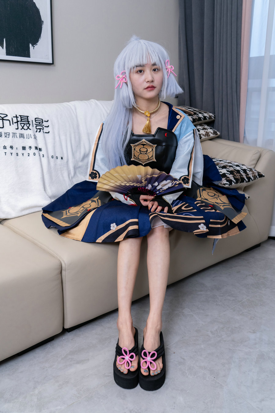 甜予摄影 No.141 澜澜-cos服人字拖、白丝、裸足、挠脚心剧情 / 134P3V-12.6GB /-艺库