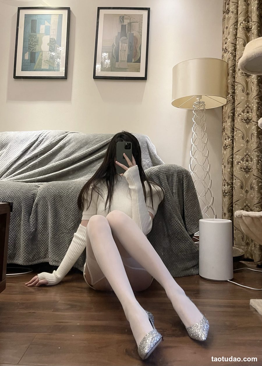 图片[4]-梦里一只喵 – 白色吊带袜[18P-42MB]-绅士图