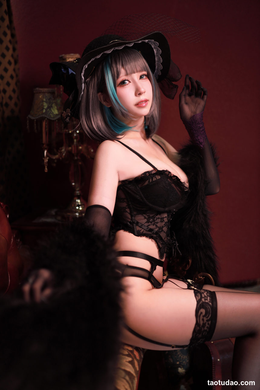 图片[2]-黑白御猫 – 柴郡旗袍 [37P-122MB]-绅士图