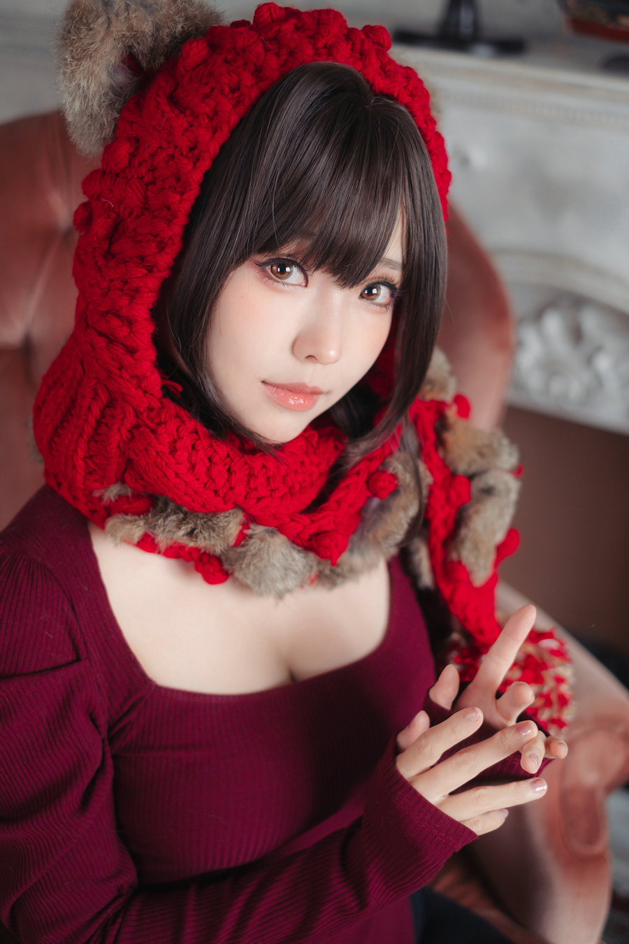 Ely_eee(ElyEE子)红色 KNITTING [52P-110MB]-绅士图
