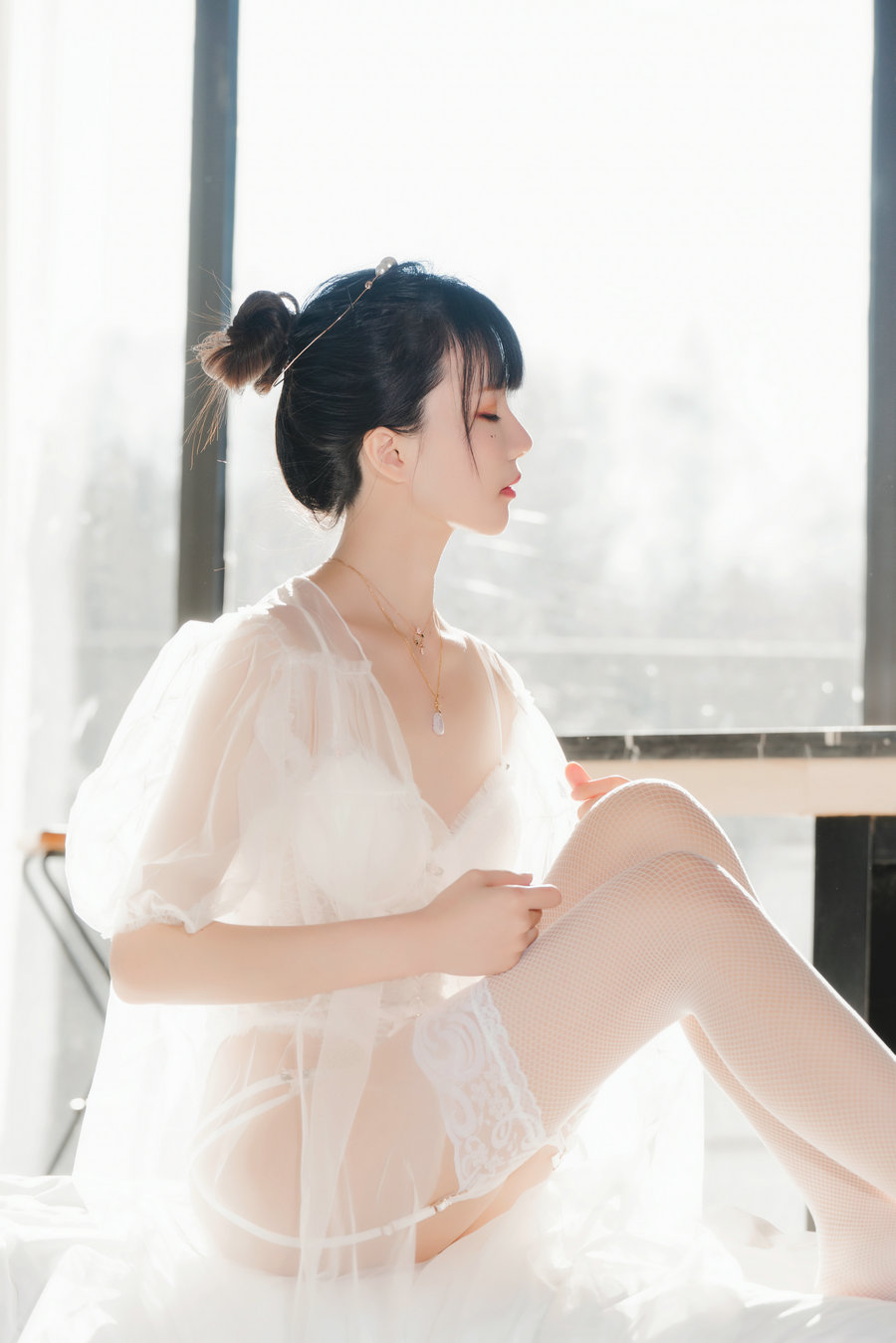 桜桃喵 - 白纱糖01 / 35P-596MB / cos萌妹-绅士图