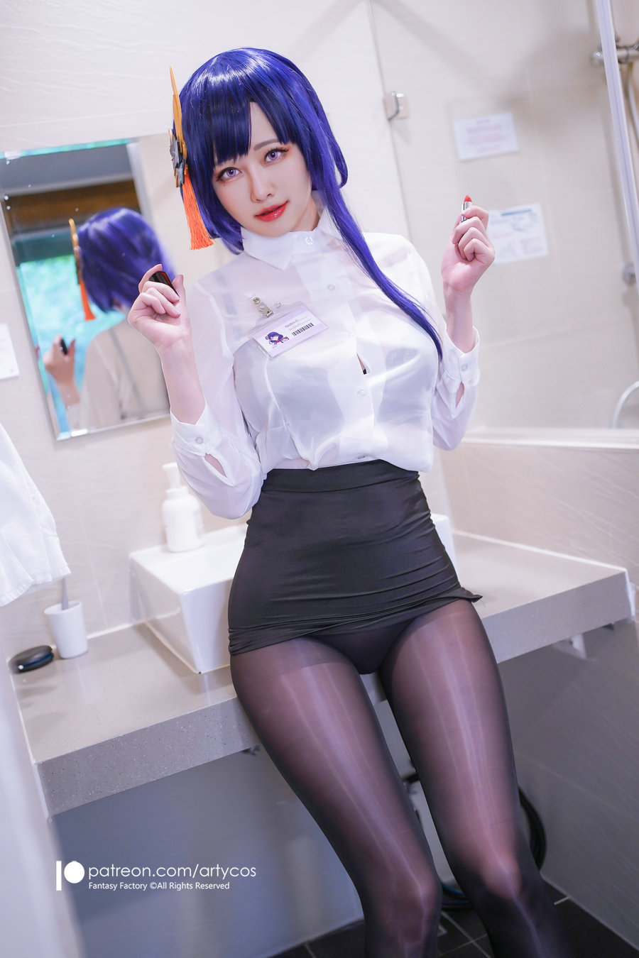 COS妹子Arty亞緹 - Genshin Raiden OL / 43P-154MB / cos萌妹-绅士图