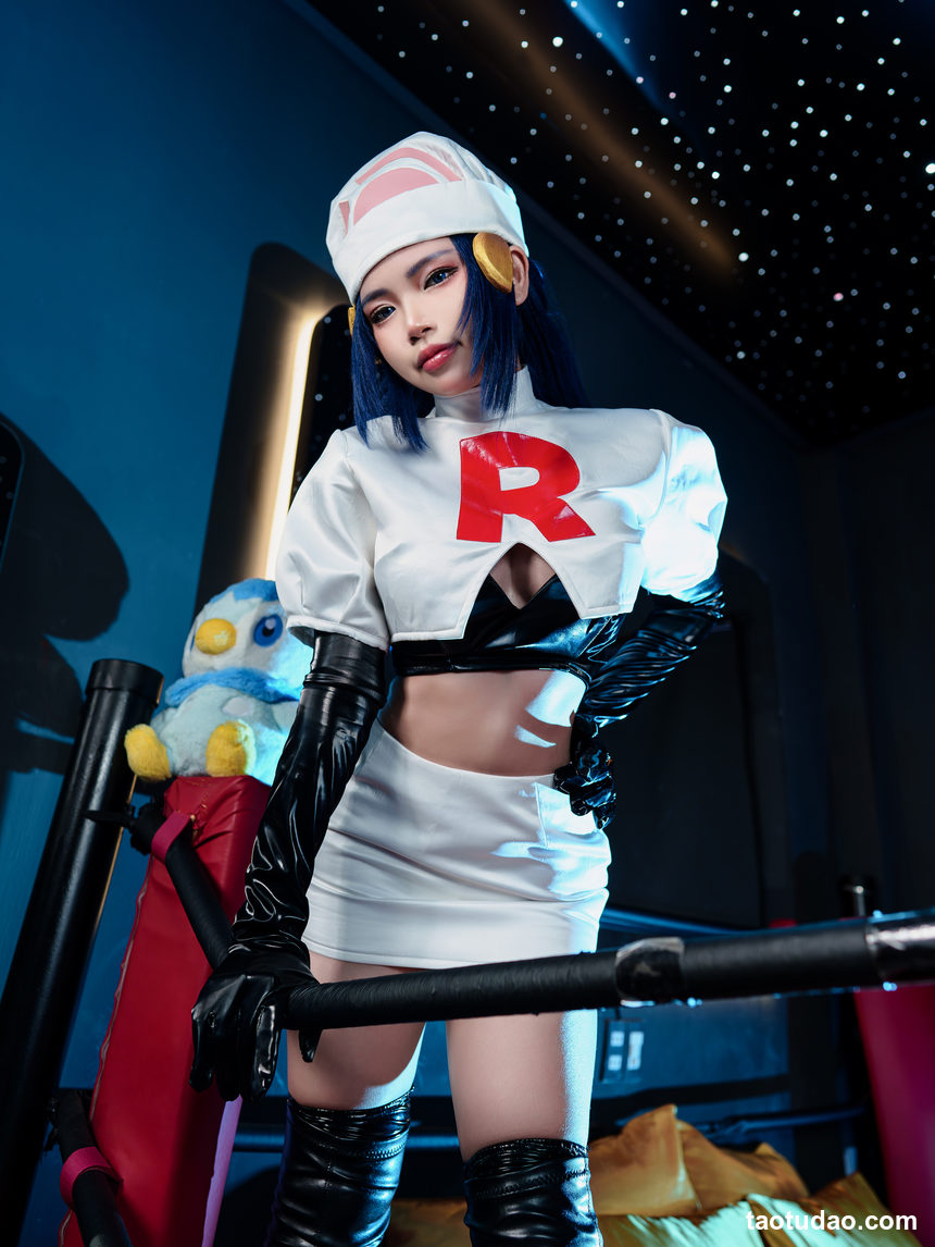 图片[4]-ZinieQ – NO.018 Dawn Pokemon in Team Rocket costume[42P-20V-516.9M]-绅士图
