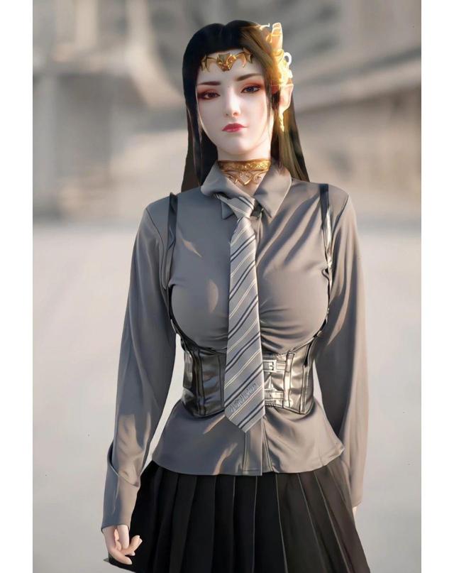 《斗破苍穹》美杜莎的现代装曝光,JK裙无比养眼,机车装才是YYDS