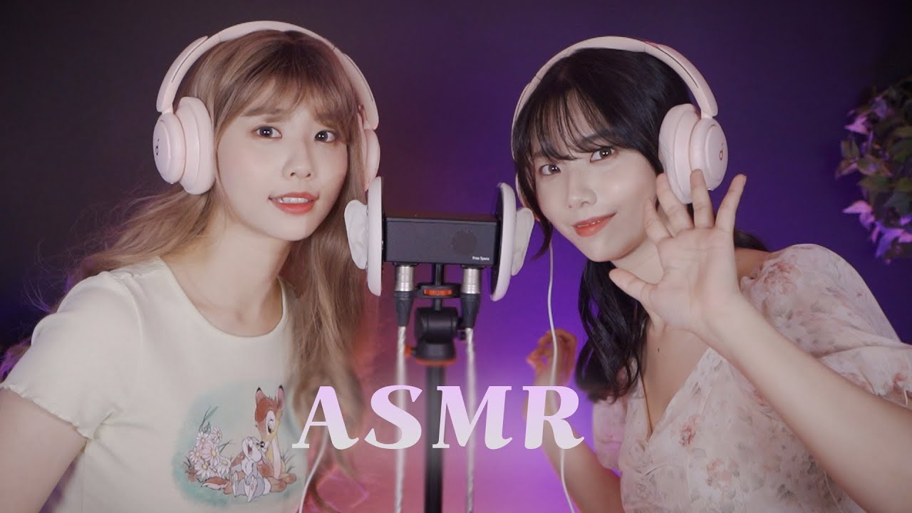 [Suna]双胞胎让你安心入睡(吹耳朵, 单词重复, 水声, 跳跳糖等)-ASMR Suna 꿀꿀선아 / 韩国ASMR-绅士图