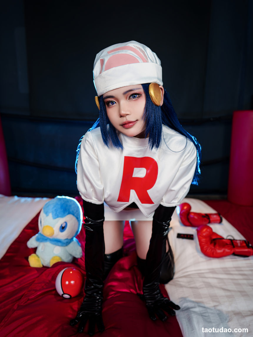 图片[3]-ZinieQ – NO.018 Dawn Pokemon in Team Rocket costume[42P-20V-516.9M]-绅士图