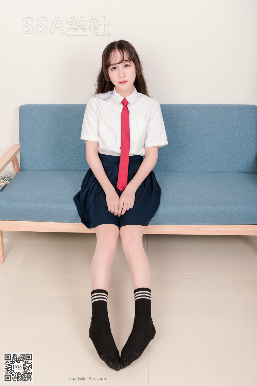 / SSA丝社 /超清写真 No.141 丹丹JK制服黑色半膝袜肉丝 / 133P-2.09GB / 丝袜丝足-绅士图