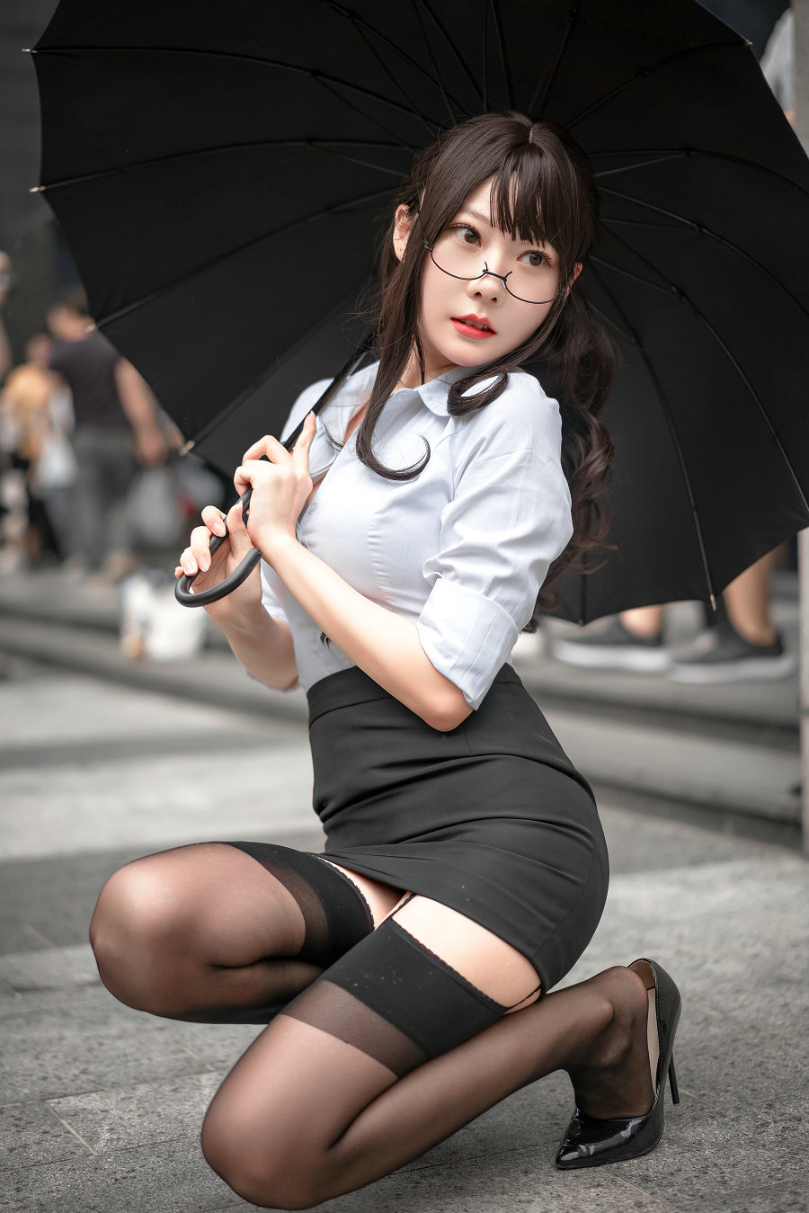 香草喵露露写真 - 丝袜西装诱惑 / 25P-295MB / cos萌妹-绅士图