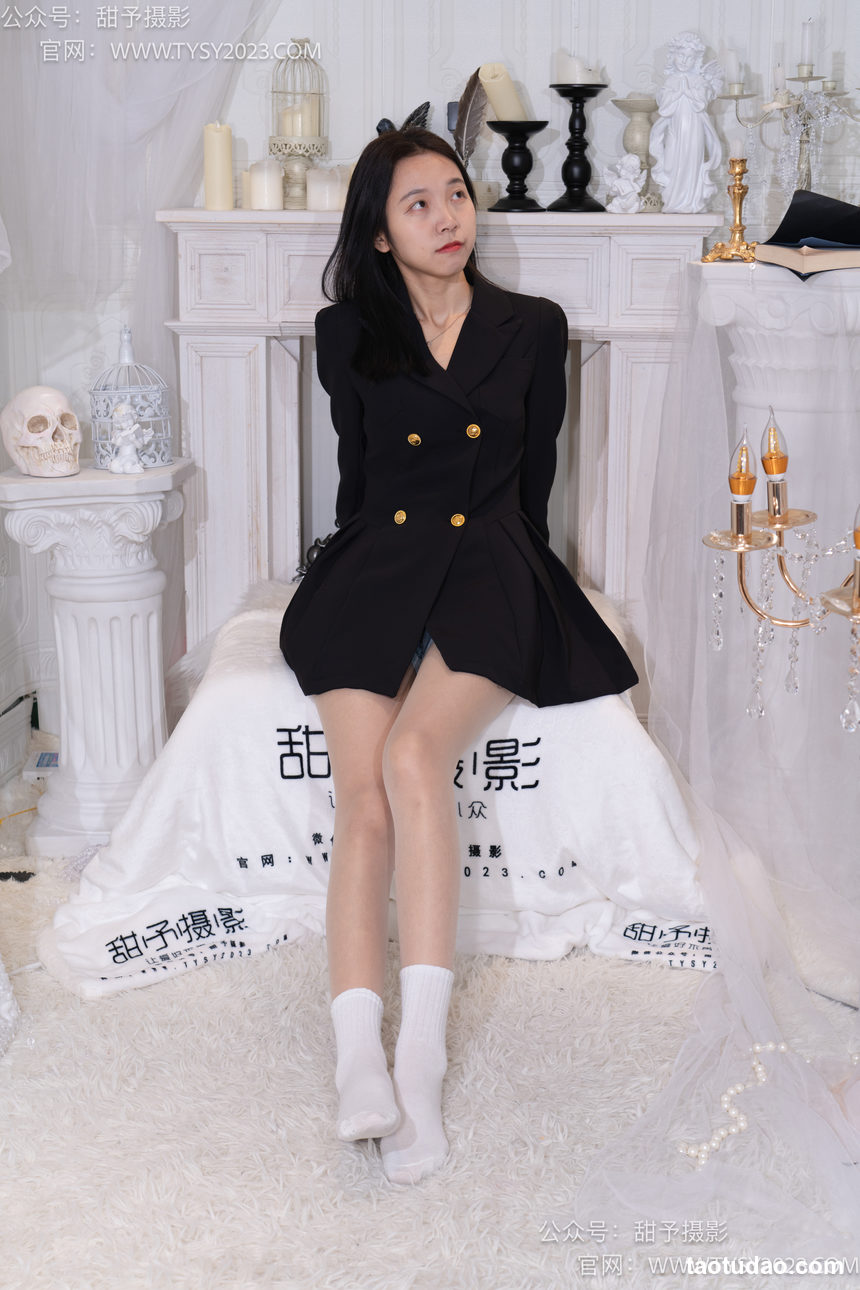 图片[4]-甜予摄影 NO.075 小桃-皮鞋、白棉袜、肉丝（脚尖加固款）[129P+2V／9.65GB]-绅士图