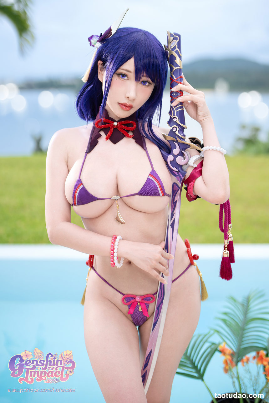 图片[3]-Hane Ame 雨波 原神 雷電將軍寫真書 [95P 646MB]-绅士图