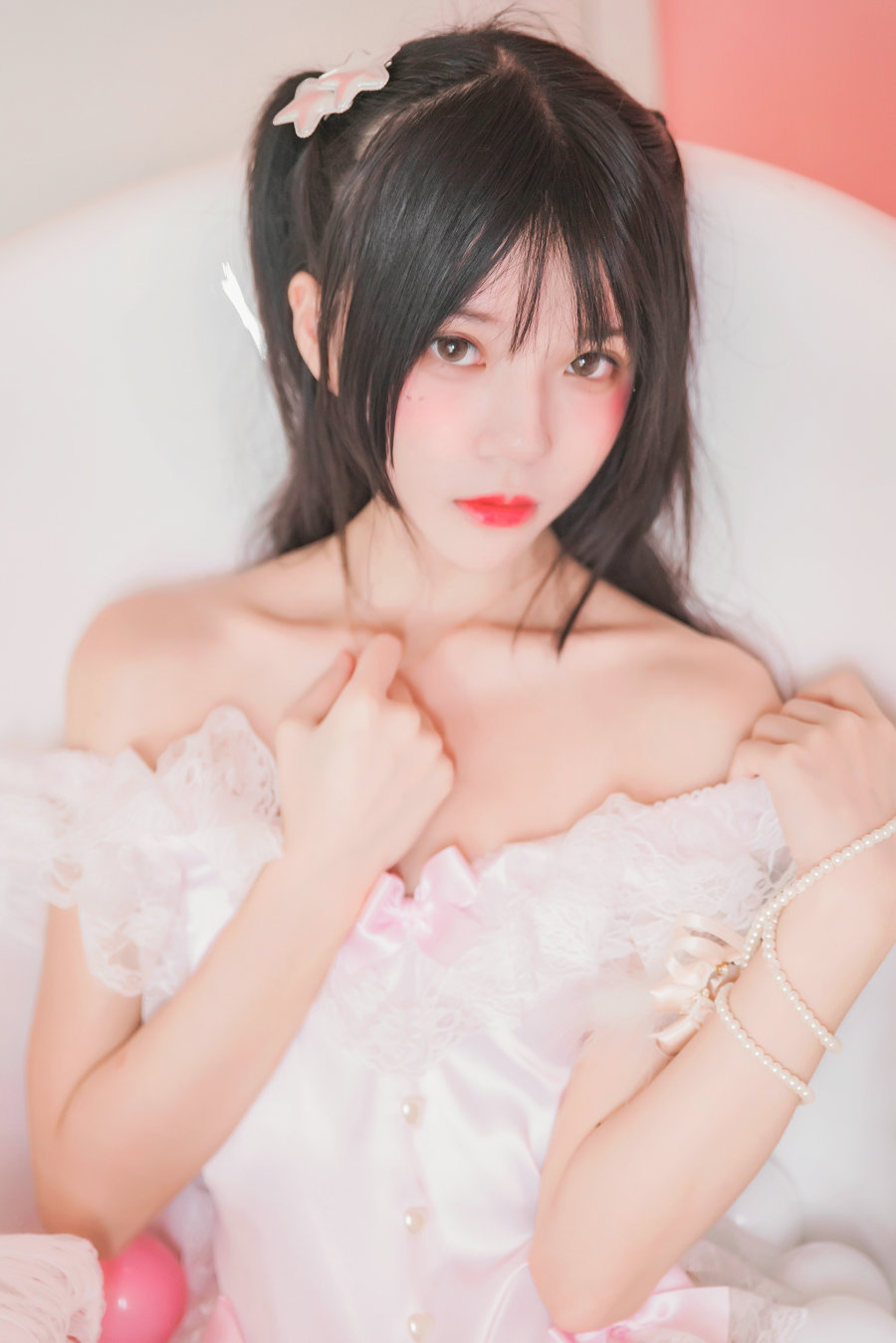 桜桃喵 - 冬眠系列 粉色浴缸 / 57P-719MB / cos萌妹-绅士图
