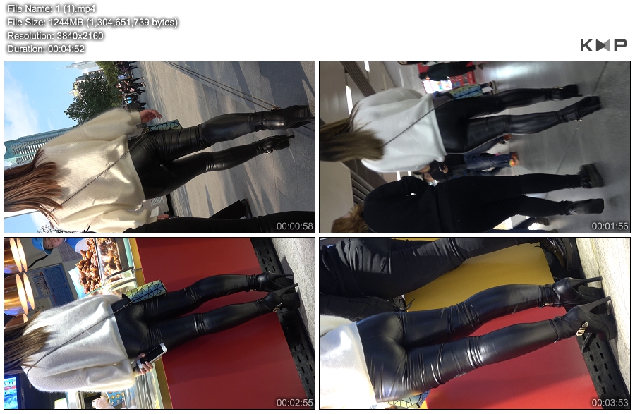 精选街拍视频 No.2694 黑色皮裤白色毛衣美女 / 1.21GB / 街拍视频-绅士图
