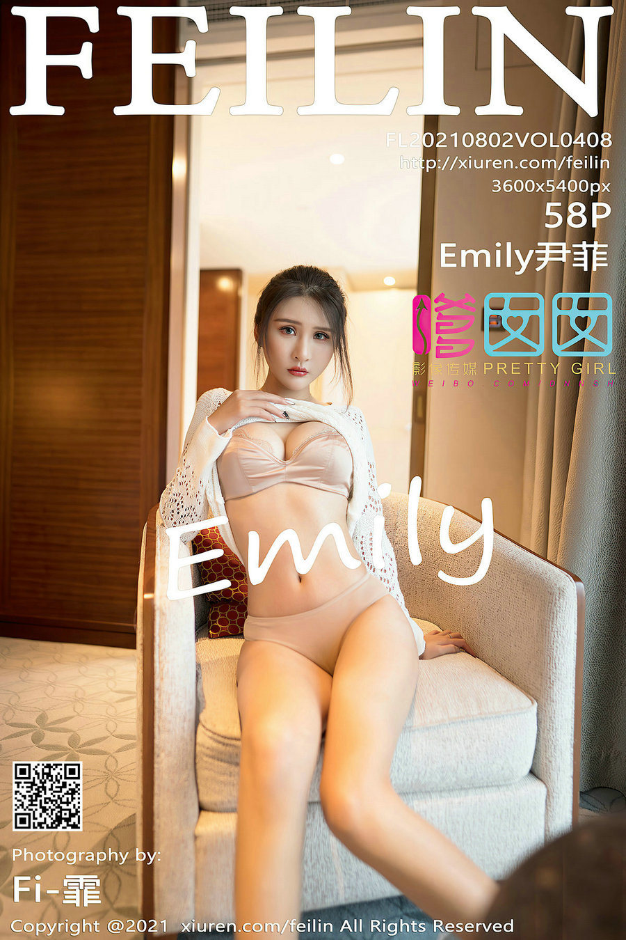 / FEILIN /嗲囡囡 2021.08.02 VOL.408 Emily尹菲 / 58P574MB / 秀人旗下-绅士图