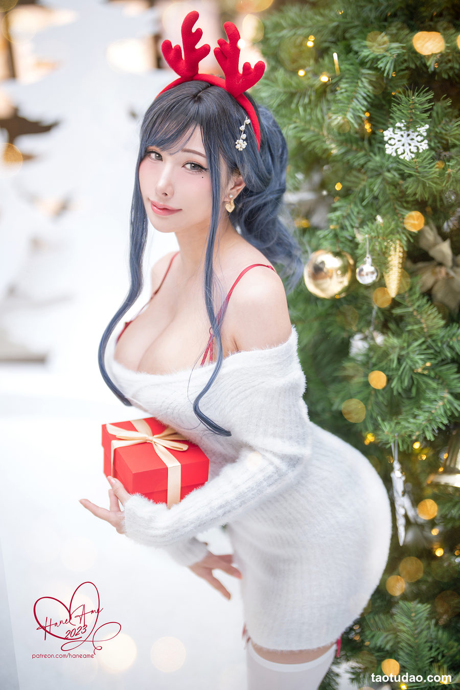 图片[2]-雨波_HaneAme – Original 2023 White Christmas Moose Onesan(麋鹿姐姐)[38P-205M]-绅士图