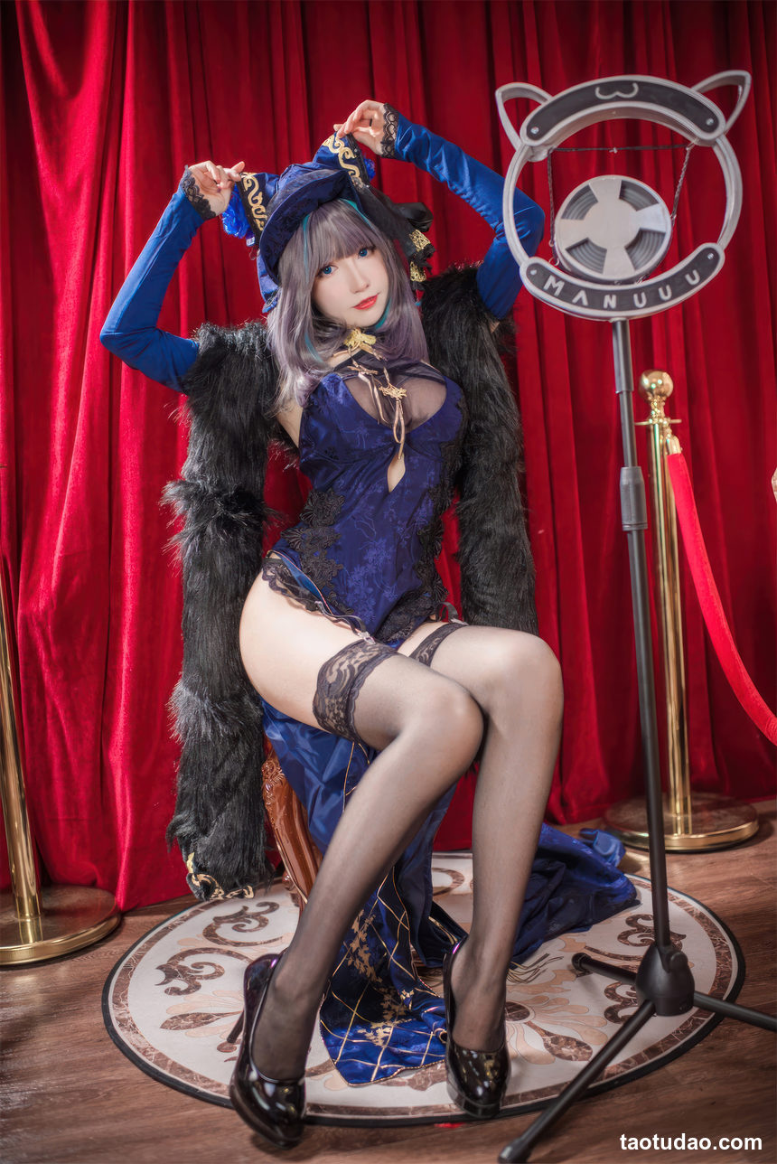 图片[3]-coser衣衣-碧蓝航线-柴郡旗袍[57P-271MB]-绅士图