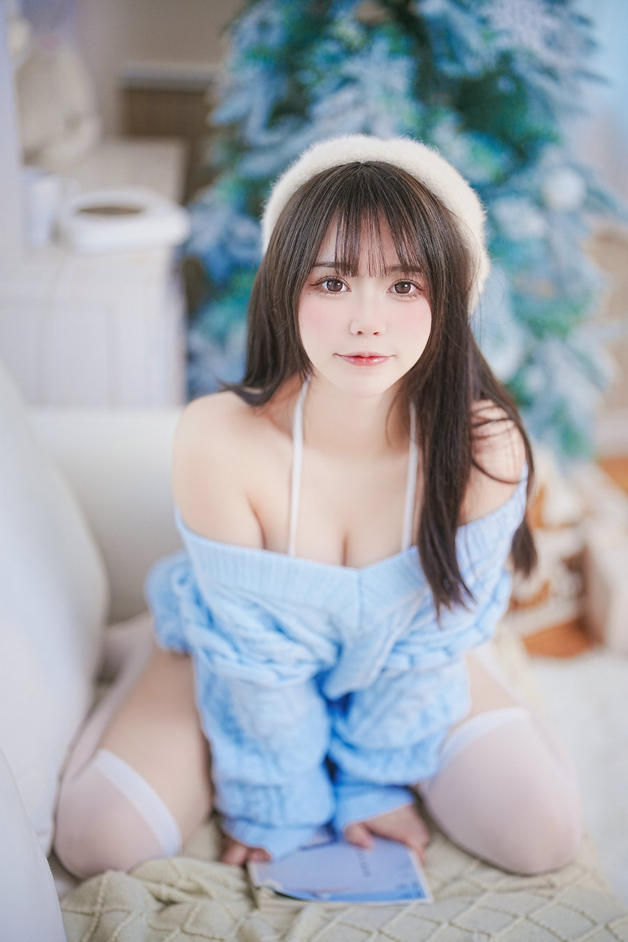 Tina很妖孽呀 - 蓝色秋冬毛衣 / 27P-168MB / cos萌妹-绅士图