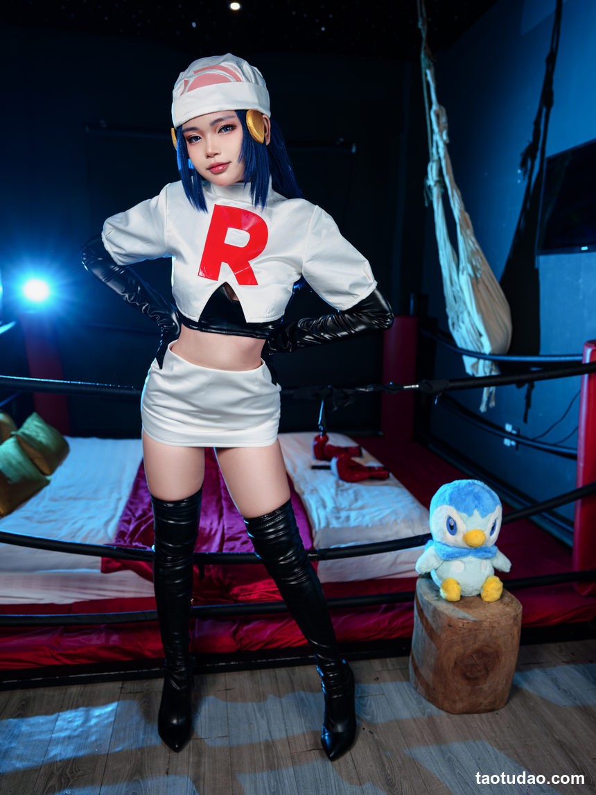 图片[2]-ZinieQ – NO.018 Dawn Pokemon in Team Rocket costume[42P-20V-516.9M]-绅士图