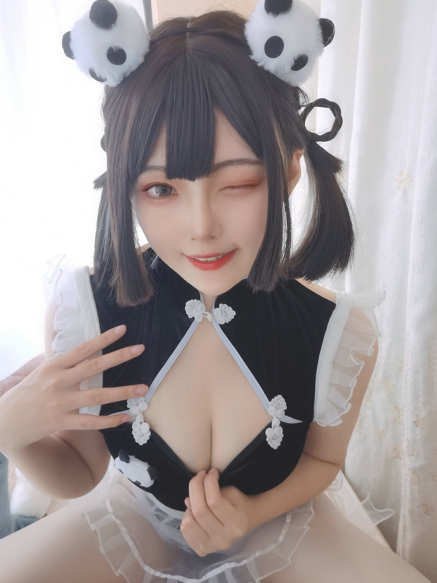 Natsuko夏夏子 - 熊猫女仆 / 64P1V-851MB / cos萌妹-绅士图