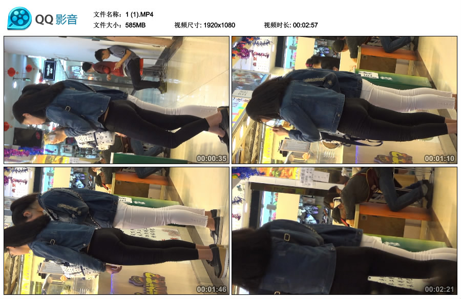 精选街拍视频 No.2998 翘臀紧身裤小美女苗条细腿够紧绷 / 585MB / 街拍视频-绅士图