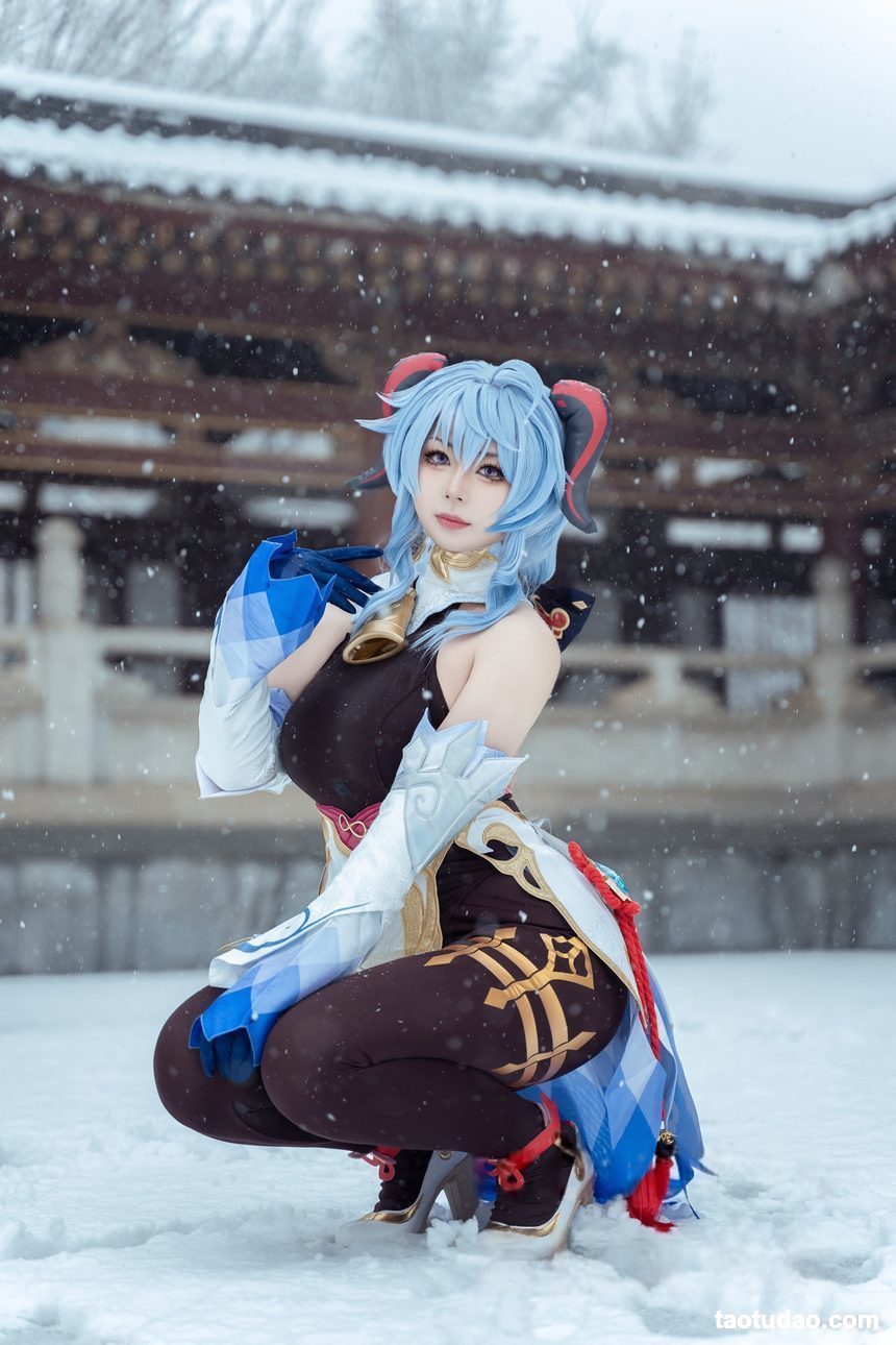 图片[4]-虎森森 – 原神 甘雨 雪景[42P-298.2M]-绅士图