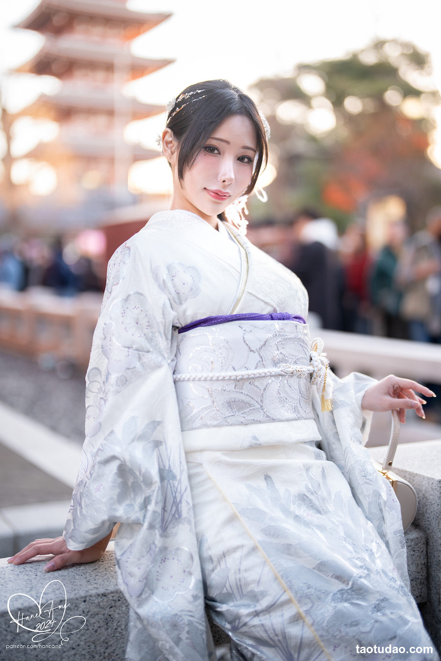 雨波 2024年1月 銀鈿和服 Silver Kimono [46P-250MB]-绅士图