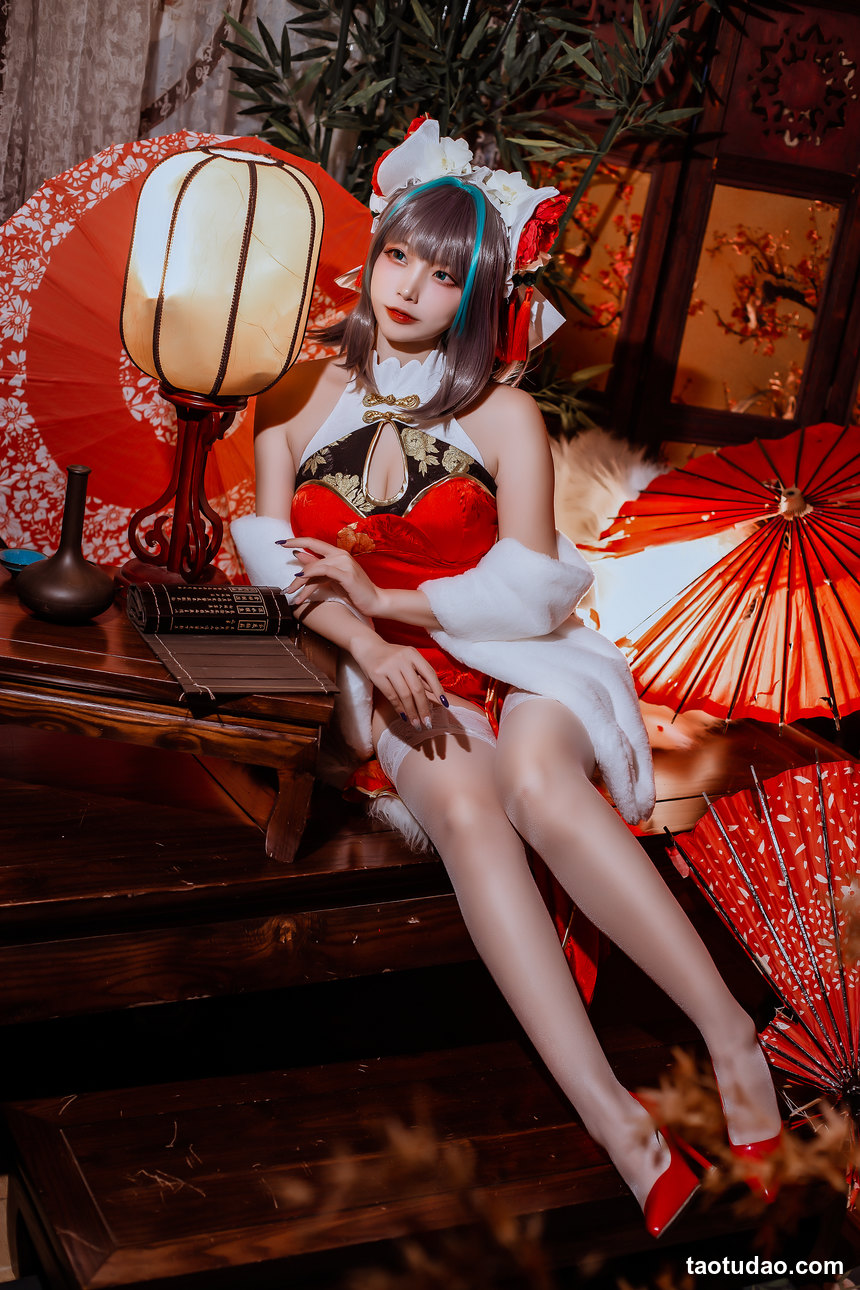 图片[2]-二佐Nisa – NO.151 碧蓝柴郡旗袍 [32P-591MB]-绅士图