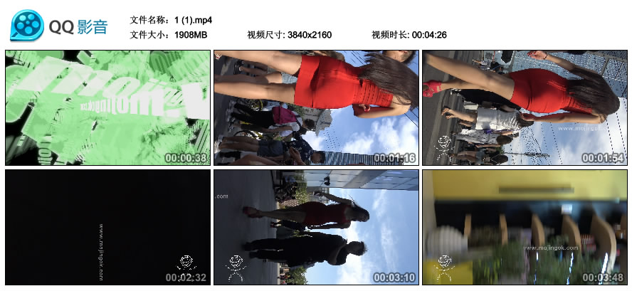 精选街拍视频 No.2276 性感红色包臀裙高跟鞋女神 / 1.86GB / 街拍视频-绅士图