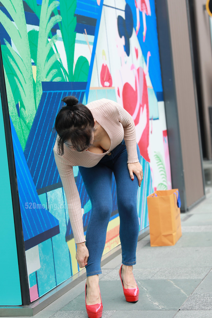 图片[4]-精选街拍作品 NO.0035 紧身牛仔红高丰满美女模拍高清图[447P／504MB]-绅士图