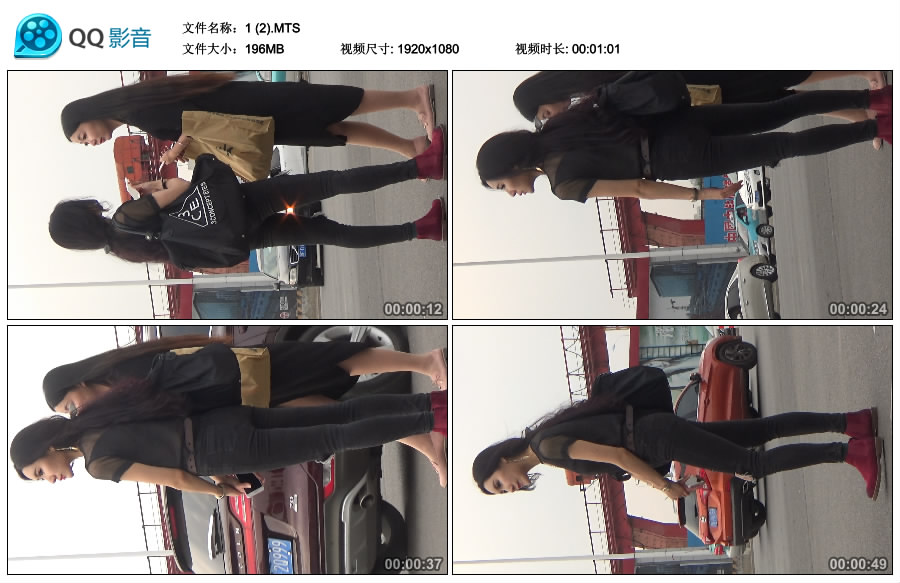 精选街拍视频 No.2793 黑色破洞紧身裤蕾丝T恤美女 / 771MB / 街拍视频-绅士图