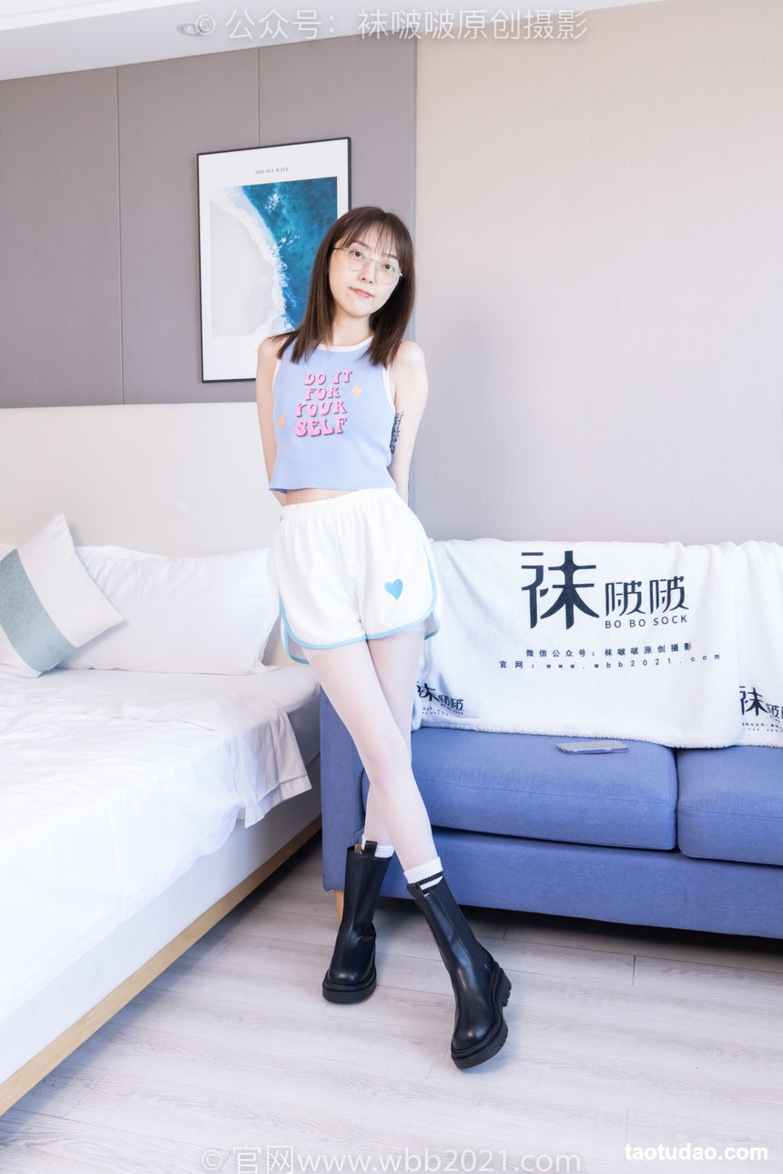 图片[2]-[BoBoSocks袜啵啵]NO.479 稚予 短靴、长筒白棉袜、白丝[140P+1V／5.53GB]-绅士图