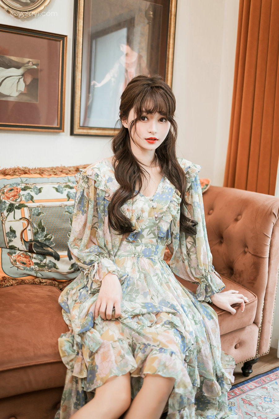 / YALAYI雅拉伊 / 2023.03.20 No.1016 碎花裙少女 小亭 / 40P-508MB / 机构-艺库