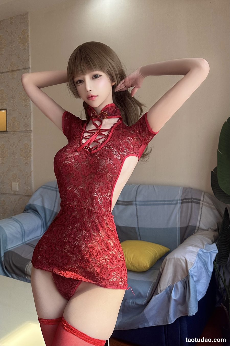 图片[4]-无欲无求的推土君 – 红色战裙 [16P+3V-396MB]-绅士图