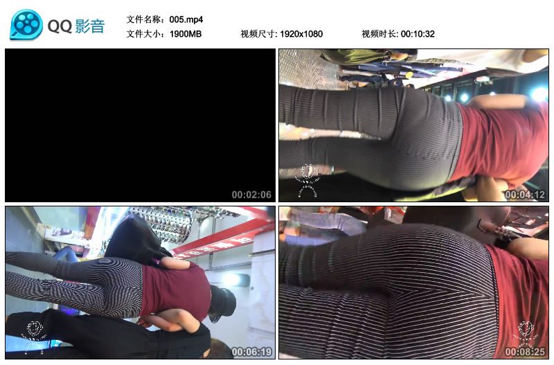 精选街拍视频 No.629 街拍之魂作品 紧身条纹黑裤丰臀美女 / 1V-1.85GB / 街拍视频-绅士图