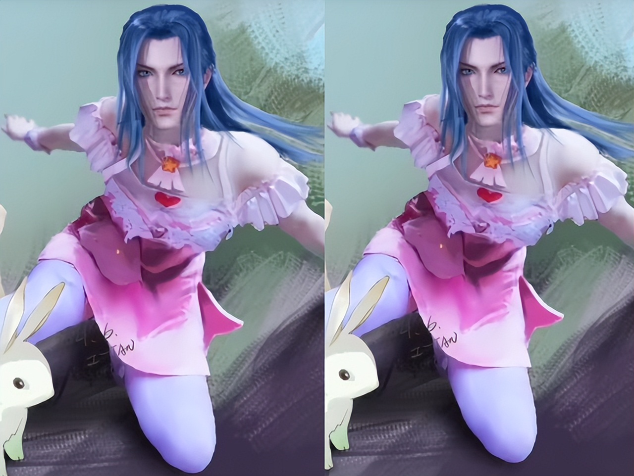 《斗罗》帅哥换上美女的服装,戴沐白比唐三更性感?小奥很娇羞