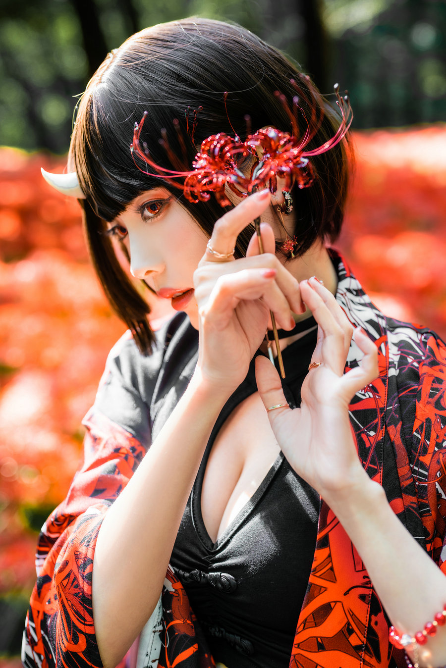 Ely_eee(ElyEE子) - Red Higanbana 殷紅彼岸 / 36P-123MB / cos萌妹-绅士图