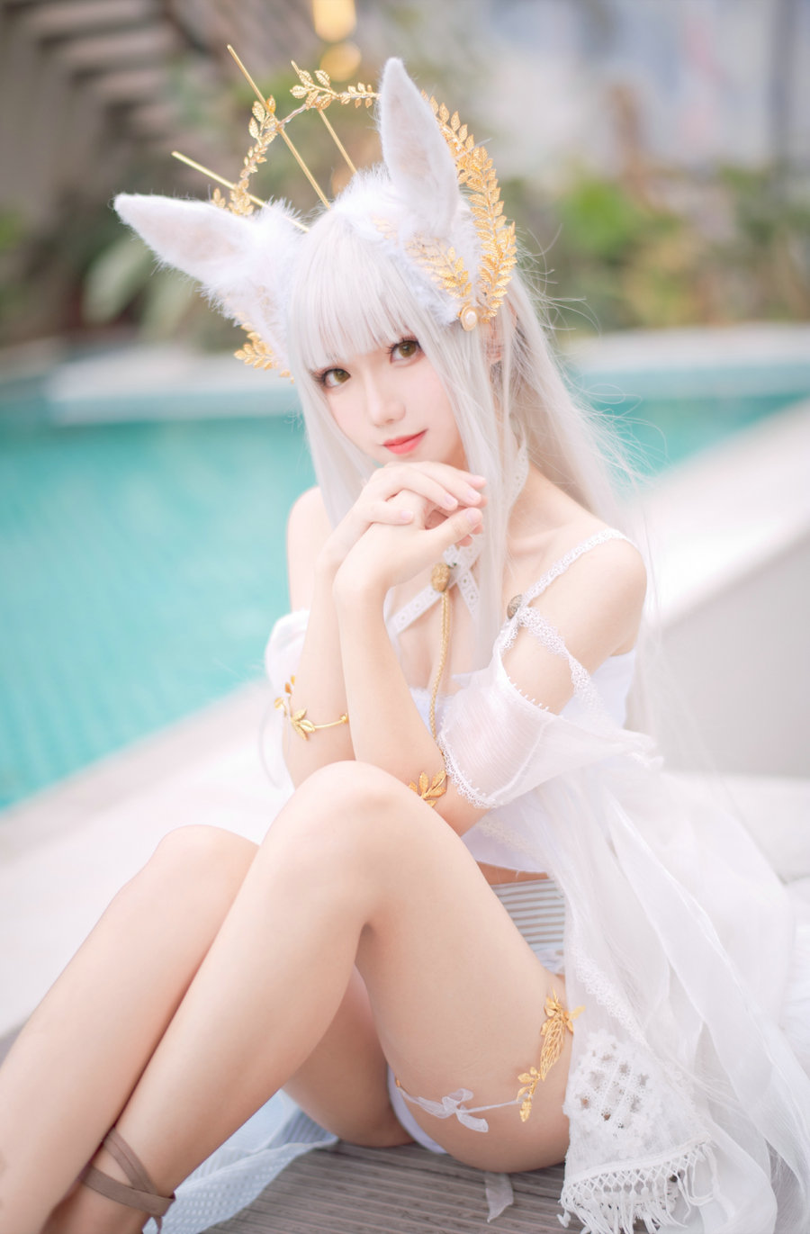 花柒Hana - 白金cos泳装 / 18P-42MB / cos萌妹-绅士图
