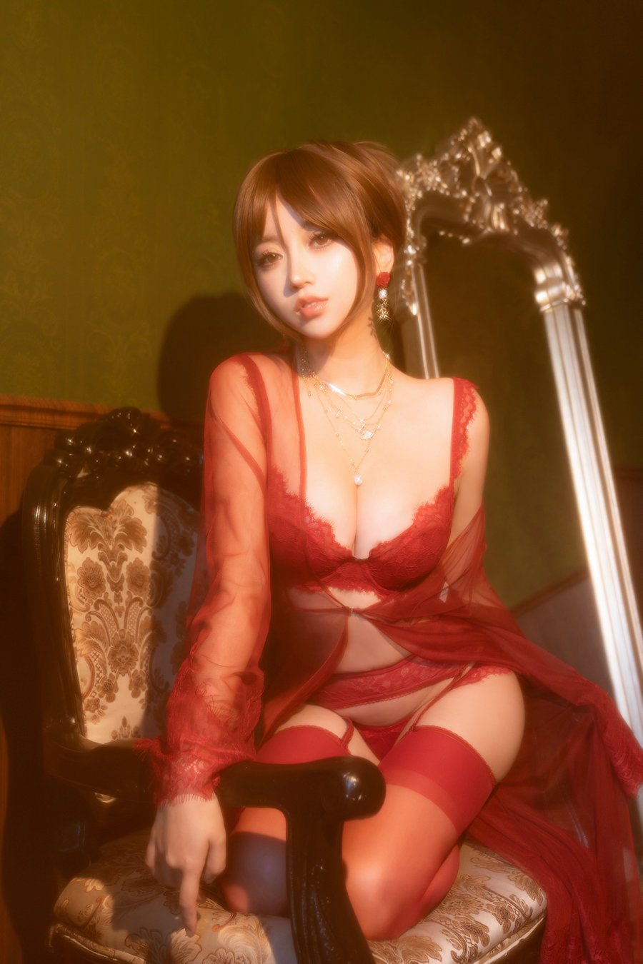 斗鱼米线线sama写真 - 温柔小妈 / 51P-137MB / cos萌妹-绅士图