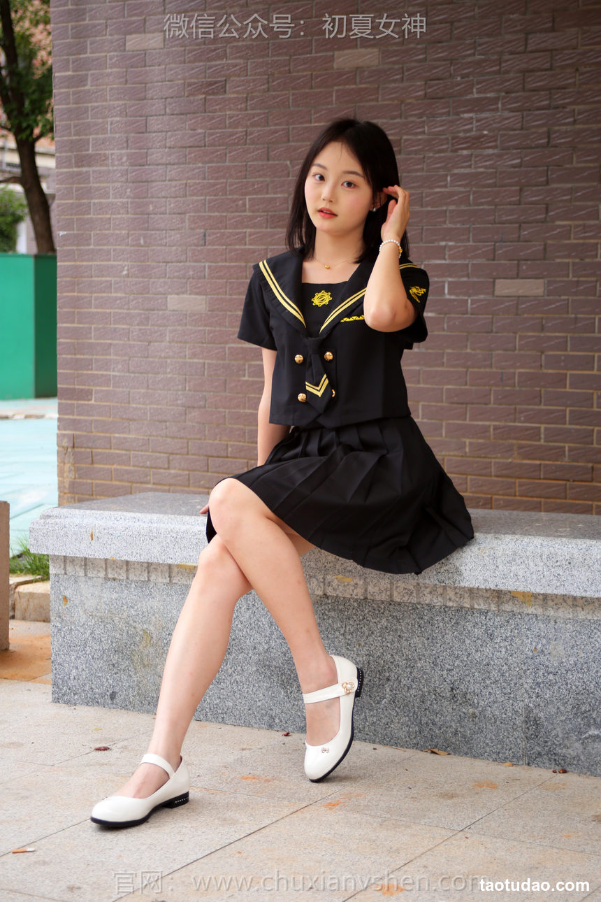 图片[4]-初夏女神 NO.216 双双 黑系水手服[100P+1V／3.45GB]-绅士图