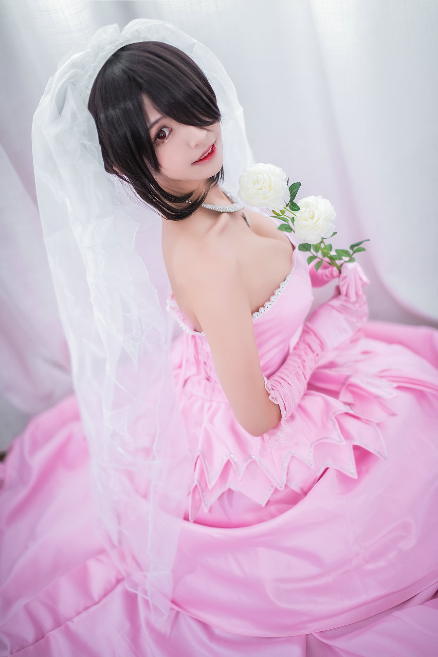 超人气Coser鳗鱼霏儿 – 狂三系列 婚纱 / 14P-308MB / cos萌妹-绅士图