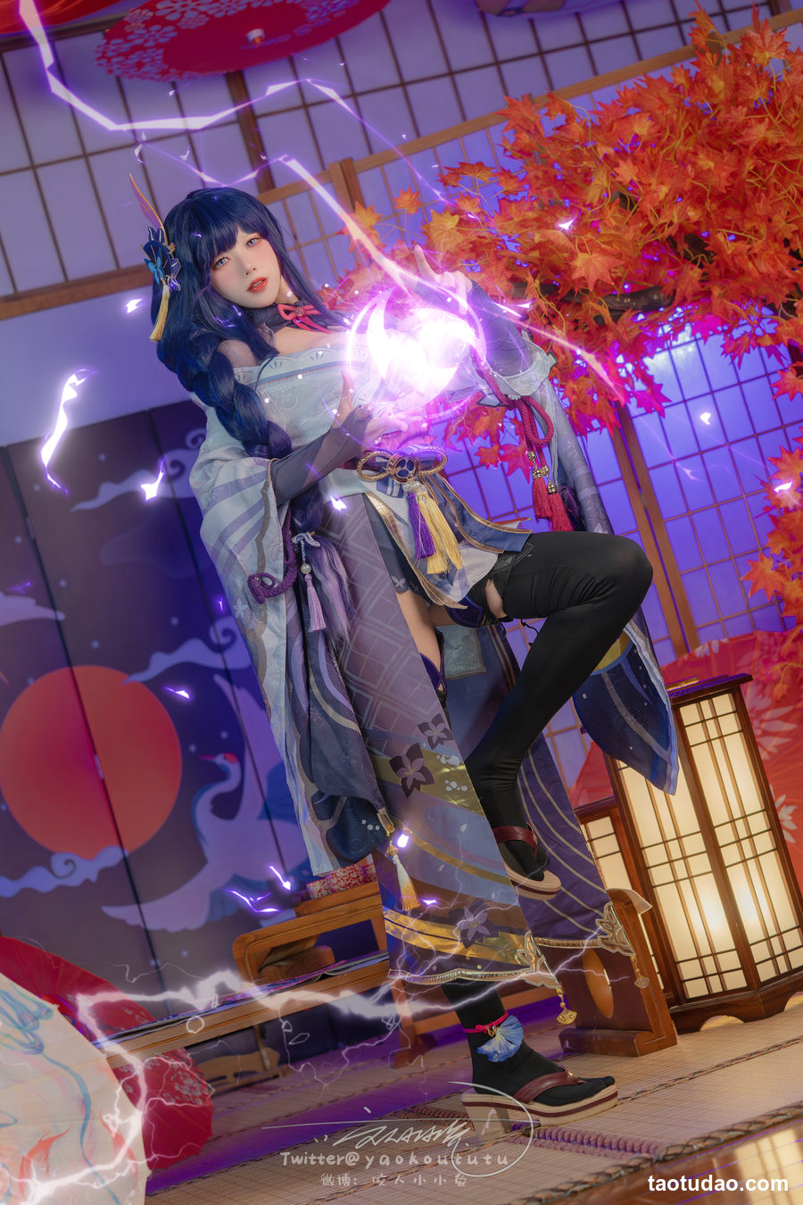 图片[3]-咬人小小兔(咬一口兔娘) – 3月作品 原神雷电将军 [76P+1V-1.43G]-绅士图